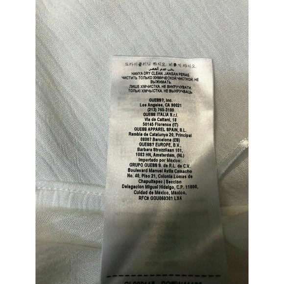 Guess Women's White Kira Convertible Gauze Top size XL - Picture 12 of 13